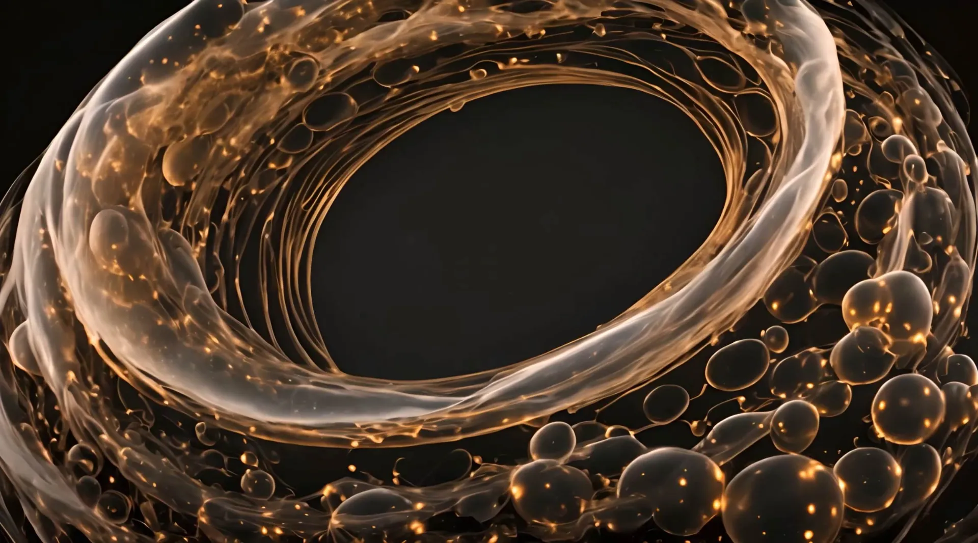 Golden Swirls Abstract Motion Fluid Backdrop Video